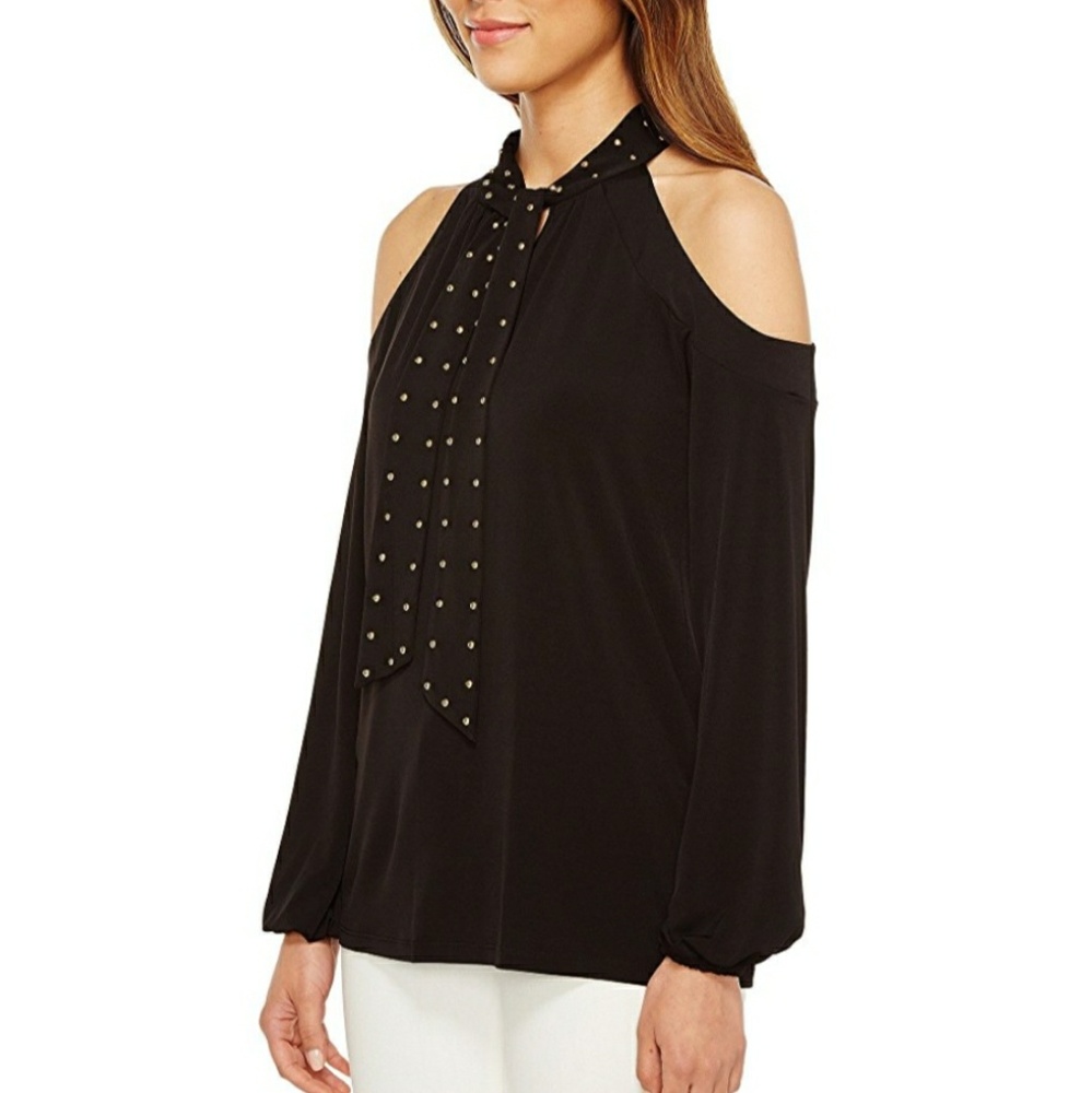 ⚘️Michael Kors Cold Shoulder Studded Top - Picture 2 of 5